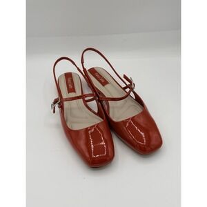 Franco sarto Destin Slingback Flat Women's 9.5 Red/Orange NWB